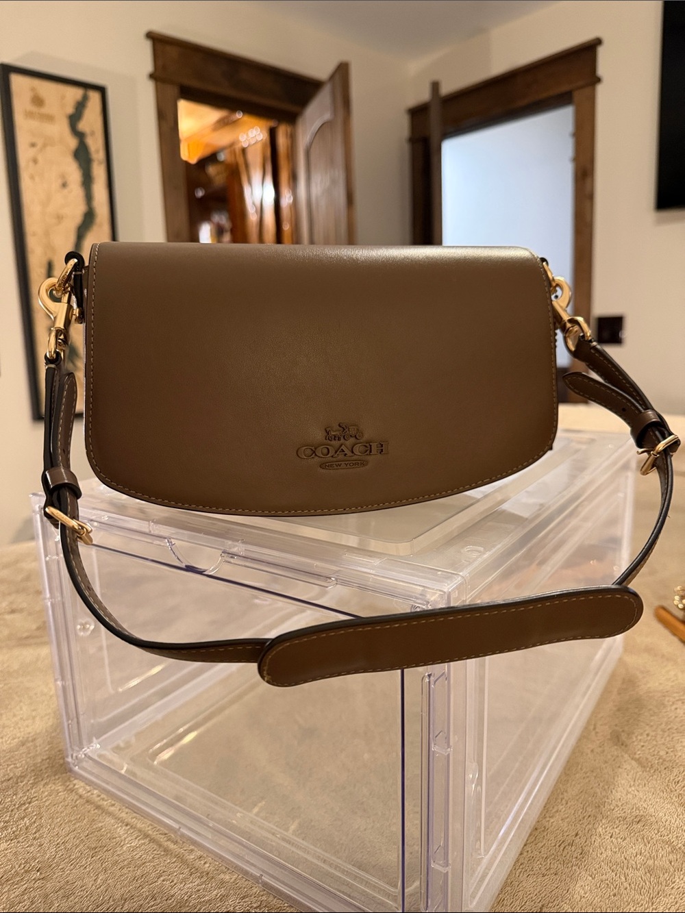 Coach Taupe Leather shoulder bag